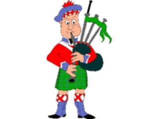 Sticker Custom Preview Image #080755 International People Cartoons Scottish Man Bagpipe1