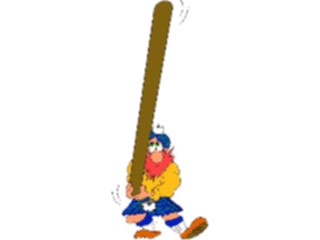 Sticker Custom Preview Image #080758 International People Cartoons Scottish Man Balancing