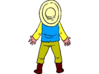 Sticker Custom Preview Image #080763 International People Cartoons Sombrero Man Back View