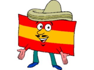 Sticker Custom Preview Image #080766 International People Cartoons Spainish Flag Man