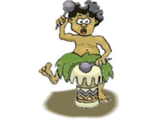 Sticker Custom Preview Image #080774 International People Cartoons Tribal Drummer1