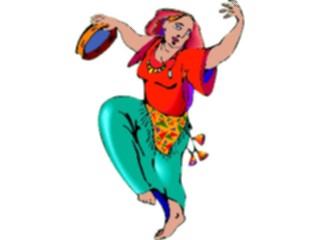 Sticker Custom Preview Image #080784 International People Cartoons Woman Dancing