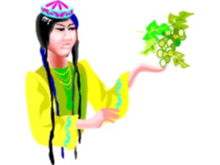 Sticker Custom Preview Image #081124 International People Images Womanwith Grapes