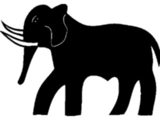 Sticker Custom Preview Image #081510 International Symbol Alphabets Egyptian Hieroglyphics Elephant