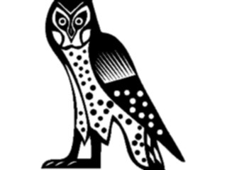 Sticker Custom Preview Image #081580 International Symbol Alphabets Egyptian Hieroglyphics Owl