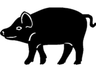 Sticker Custom Preview Image #081586 International Symbol Alphabets Egyptian Hieroglyphics Pig