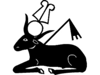 Sticker Custom Preview Image #081605 International Symbol Alphabets Egyptian Hieroglyphics Sacred Cow