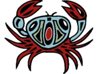 Sticker Custom Preview Image #082048 International Tribal Designs Figures Crab