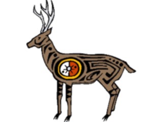 Sticker Custom Preview Image #082050 International Tribal Designs Figures Deer2