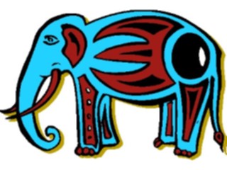 Sticker Custom Preview Image #082055 International Tribal Designs Figures Elephant1