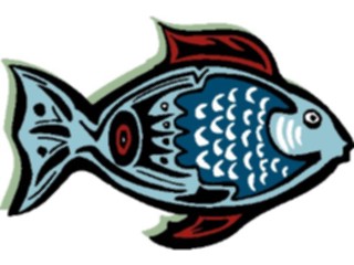 Sticker Custom Preview Image #082116 International Tribal Designs Figures Fish01