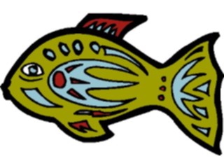 Sticker Custom Preview Image #082117 International Tribal Designs Figures Fish02