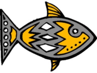 Sticker Custom Preview Image #082123 International Tribal Designs Figures Fish08