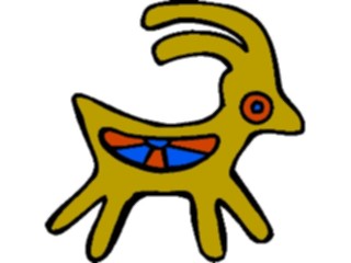 Sticker Custom Preview Image #082130 International Tribal Designs Figures Goat1