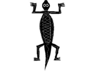 Sticker Custom Preview Image #082141 International Tribal Designs Figures Lizard7