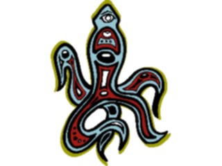 Sticker Custom Preview Image #082144 International Tribal Designs Figures Octopus