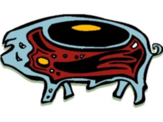 Sticker Custom Preview Image #082146 International Tribal Designs Figures Pig