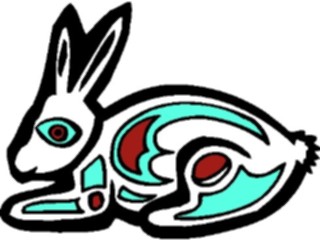 Sticker Custom Preview Image #082147 International Tribal Designs Figures Rabbit1