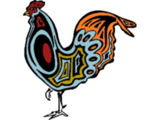 Sticker Custom Preview Image #082152 International Tribal Designs Figures Rooster