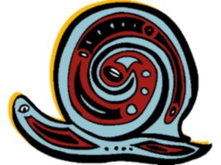 Sticker Custom Preview Image #082155 International Tribal Designs Figures Snail