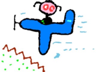 Sticker Custom Preview Image #082178 Kids Stuff Drawings Airplane2