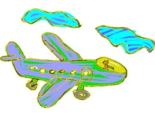 Sticker Custom Preview Image #082179 Kids Stuff Drawings Airplane3