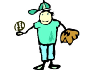 Sticker Custom Preview Image #082192 Kids Stuff Drawings Baseball Player1