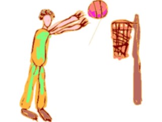 Sticker Custom Preview Image #082194 Kids Stuff Drawings Basketball Player