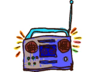 Sticker Custom Preview Image #082207 Kids Stuff Drawings Boom Box