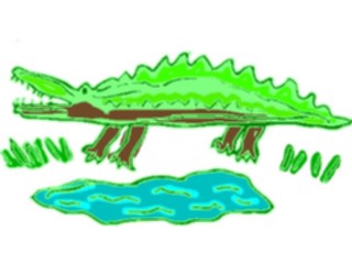 Sticker Custom Preview Image #082246 Kids Stuff Drawings Crocodile