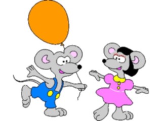 Sticker Custom Preview Image #082252 Kids Stuff Drawings Dancing Mice