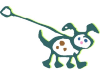 Sticker Custom Preview Image #082264 Kids Stuff Drawings Doggyon Leash