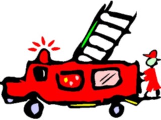 Sticker Custom Preview Image #082332 Kids Stuff Drawings Fire Truck
