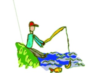 Sticker Custom Preview Image #082335 Kids Stuff Drawings Fishing