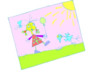 Sticker Custom Preview Image #082346 Kids Stuff Drawings Girl Bird