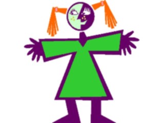 Sticker Custom Preview Image #082354 Kids Stuff Drawings Girlwith Open Arms