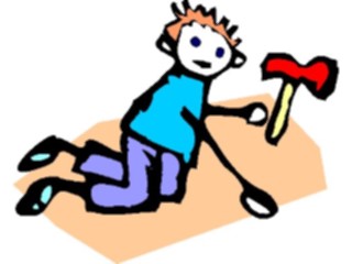 Sticker Custom Preview Image #082363 Kids Stuff Drawings Hammering