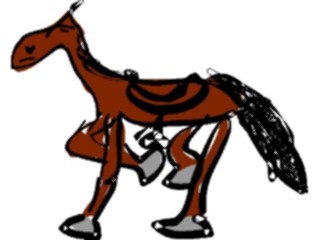 Sticker Custom Preview Image #082375 Kids Stuff Drawings Horse1