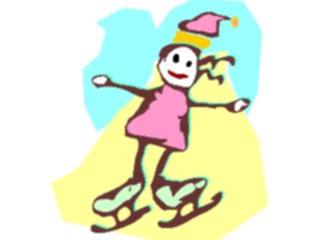 Sticker Custom Preview Image #082390 Kids Stuff Drawings Ice Skating