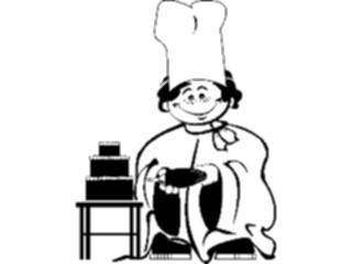 Sticker Custom Preview Image #082400 Kids Stuff Drawings Kid Chef