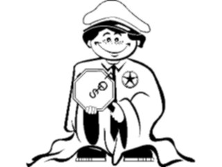 Sticker Custom Preview Image #082402 Kids Stuff Drawings Kid Cop