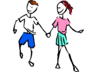 Sticker Custom Preview Image #082408 Kids Stuff Drawings Kids Holding Hands