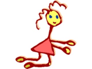 Sticker Custom Preview Image #082414 Kids Stuff Drawings Kneeling