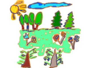 Sticker Custom Preview Image #082417 Kids Stuff Drawings Landscape