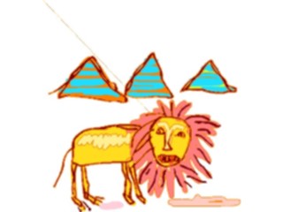 Sticker Custom Preview Image #082421 Kids Stuff Drawings Lion Pyramids