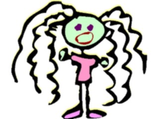 Sticker Custom Preview Image #082422 Kids Stuff Drawings Long Hair