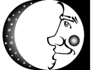 Sticker Custom Preview Image #082423 Kids Stuff Drawings Manin Moon Frame