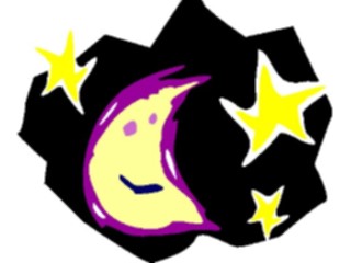 Sticker Custom Preview Image #082429 Kids Stuff Drawings Moon Stars