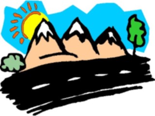 Sticker Custom Preview Image #082431 Kids Stuff Drawings Mountain Road