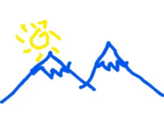 Sticker Custom Preview Image #082432 Kids Stuff Drawings Mountains